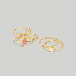 Madewell Stone Collection Stacking Ring Set NK546